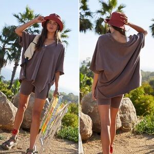 FP Movement by Free People Short Sleeve Set in Brown Size M